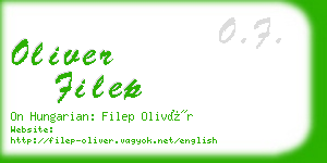 oliver filep business card